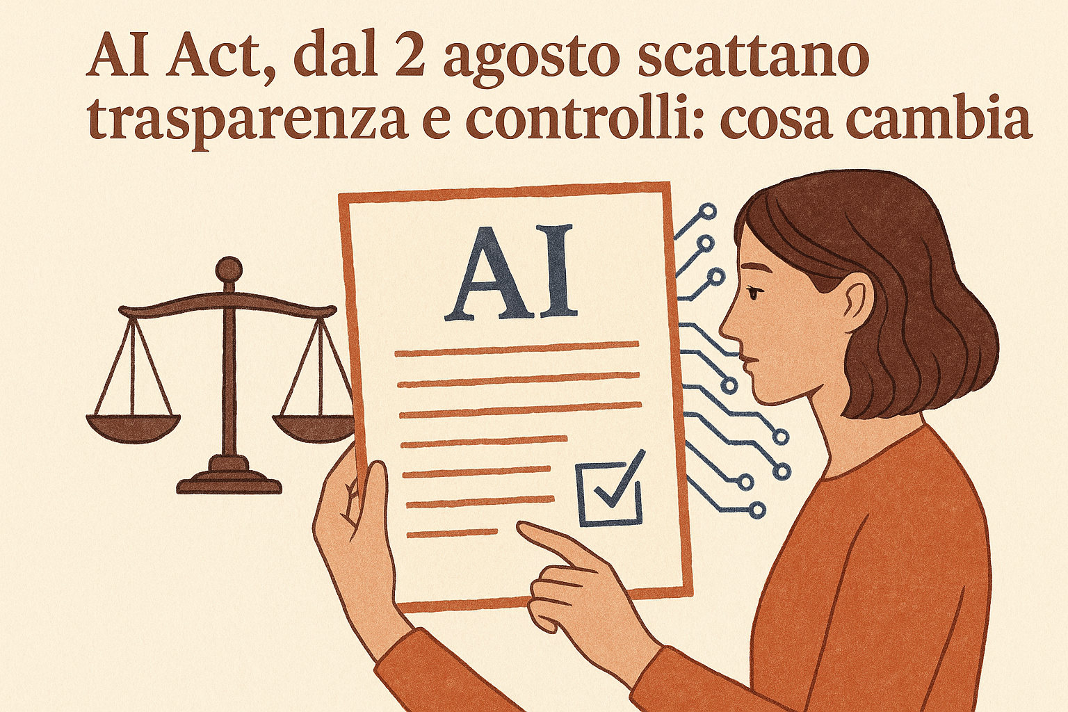 Tre schede fisiche per chat, immagine e audio attraversate da un pannello trasparente con un indicatore verde